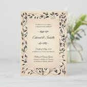 Viktorianische Rose Einladung (Stehend Vorderseite)