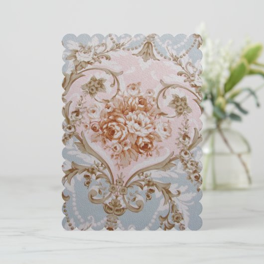 Viktorianische Rose - Einladungen / UAWG Wedding B (Stehend Vorderseite)