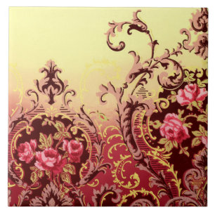Viktorianische Rose elegante florale Vintage Fliese