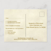 Viktorianische Rose Elegante Herbsthochzeit RSVP Postkarte (Rückseite)