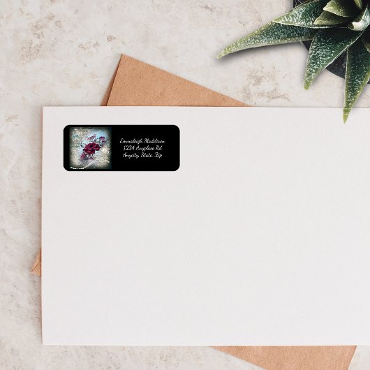 Viktorianische Rose Ephemera Adressaufkleber