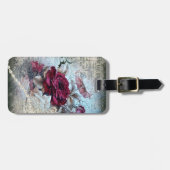 Viktorianische Rose Ephemera Gepäckanhänger (Vorderseite horizontal)