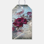 Viktorianische Rose Ephemera Geschenkanhänger (Vorderseite)