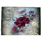 Viktorianische Rose Ephemera Große Geschenktüte (Rückseite)