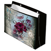 Viktorianische Rose Ephemera Große Geschenktüte (Vorderseite Schrägansicht)