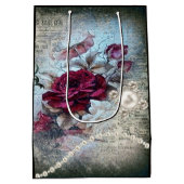 Viktorianische Rose Ephemera Mittlere Geschenktüte (Rückseite)