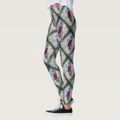 Viktorianische Rose Ephemera Muster Leggings (Links)
