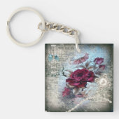 Viktorianische Rose Ephemera Schlüsselanhänger (Vorderseite)