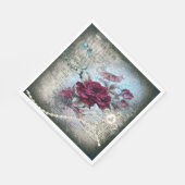 Viktorianische Rose Ephemera Serviette (Ecke)