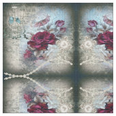 Viktorianische Rose Ephemera Spiegelmuster Stoff (Muster)