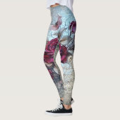Viktorianische Rose Ephemera Vintag Chic Leggings (Links)