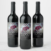 Viktorianische Rose Ephemera Weinetikett (Flaschen)