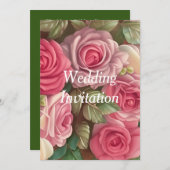 Viktorianische Rose Garden - Wedding Bouquet Einladung (Vorne/Hinten)