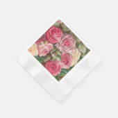 Viktorianische Rose Garden - Wedding Bouquet Serviette (Ecke)