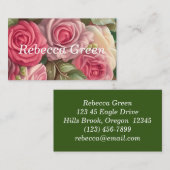 Viktorianische Rose Garden - Wedding Bouquet Visitenkarte (Vorne/Hinten)