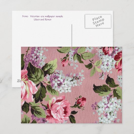 Viktorianische Rose Garten Postkarte (Vorne/Hinten)