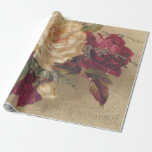 Viktorianische Rose Geschenkpapier (Ungerollt)