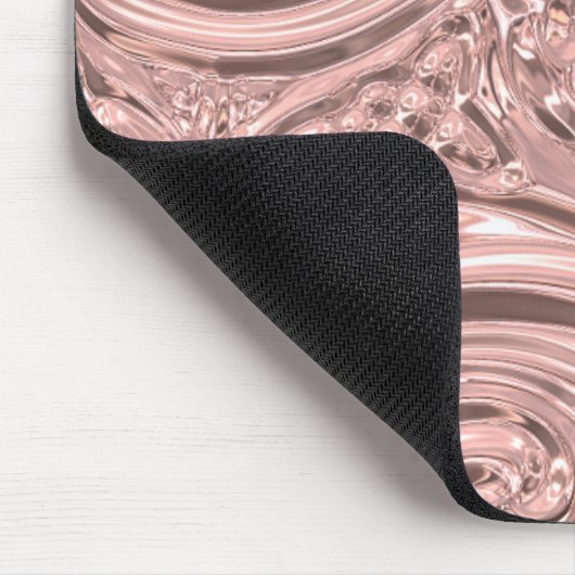 Viktorianische Rose Gold rosa Jugendstil Mousepad (Ecke)