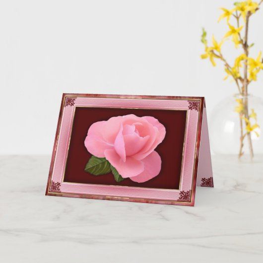 Viktorianische Rose Karte (Gelbe Blume)