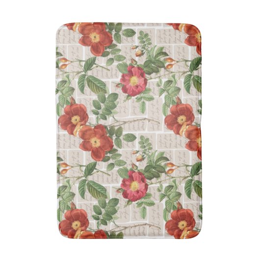 Viktorianische Rose Kulturerbe-Sammlung Badematte (Vorderseite Vertikal)