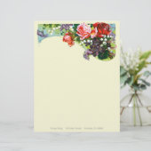 Viktorianische Rose ~ Letterhead Briefkopf (Stehend Vorderseite)