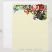 Viktorianische Rose ~ Letterhead Briefkopf (Vorne/Hinten)