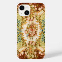 Viktorianische Rose mit Blumenmotiven in rosa Brau