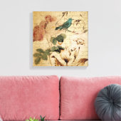 Viktorianische Rose Paris Schriften französischer Leinwanddruck (Insitu (Wohnzimmer))