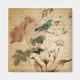 Viktorianische Rose Paris Scripts den Magnet
