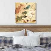 Viktorianische Rose Paris Scripts, französischer V Leinwanddruck (Insitu (Schlafzimmer))