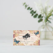 Viktorianische Rose Pianist Music Teacher Business Visitenkarte (Stehend Vorderseite)