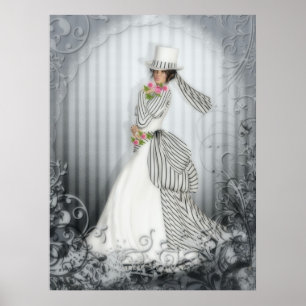 Viktorianische Rose Poster