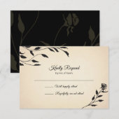 Viktorianische Rose RSVP Karte (Vorne/Hinten)