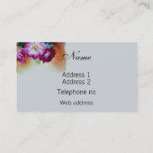 Viktorianische Rose Ruby Visitenkarte (Rückseite)