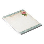 Viktorianische Rose und Damast Notizblock (angewinkelt)