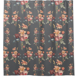 Viktorianische Rose und Lily Bouquet Duschvorhang