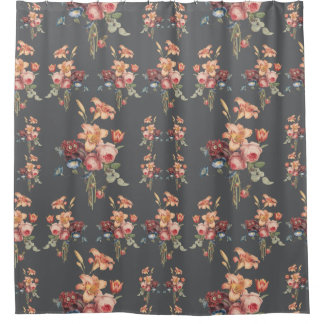Viktorianische Rose und Lily Bouquet Duschvorhang