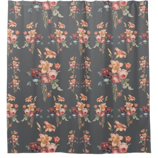 Viktorianische Rose und Lily Bouquet Duschvorhang (Vorderseite)