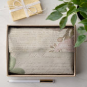 Viktorianische Rose und Text Ephemera Decoupage Seidenpapier (Geschenk)