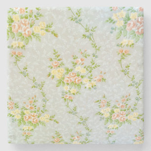 Viktorianische Rose und Weinberge Untersetzer Ston