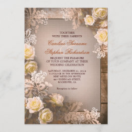 Viktorianische Rose Vintag rustikale Hochzeitseinl Einladung