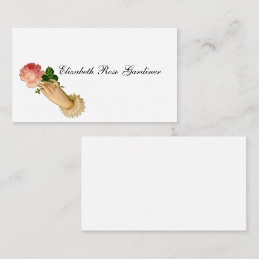 Viktorianische Rose Visitenkarte (Vorne/Hinten)