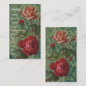 Viktorianische Rose Visitenkarte (Vorne/Hinten)