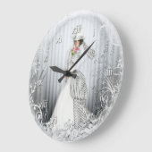 Viktorianische Rose Vollwandklemme Große Wanduhr (Winkel)