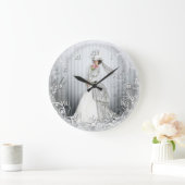 Viktorianische Rose Vollwandklemme Große Wanduhr (Zuhause)