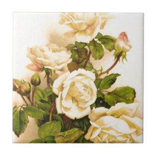 Viktorianische Rose von Elfenbein Fliese