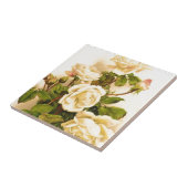 Viktorianische Rose von Elfenbein Fliese (Seite)