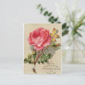 Viktorianische Rose Weihnachten Postkarte (Stehend Vorderseite)