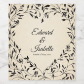 Viktorianische Rose Weinetikett (Einzelnes Label)