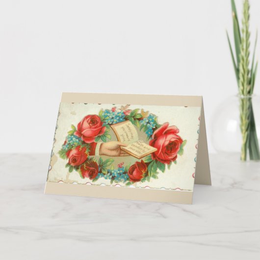 Viktorianische Rose werden gut Karte (Vorderseite)